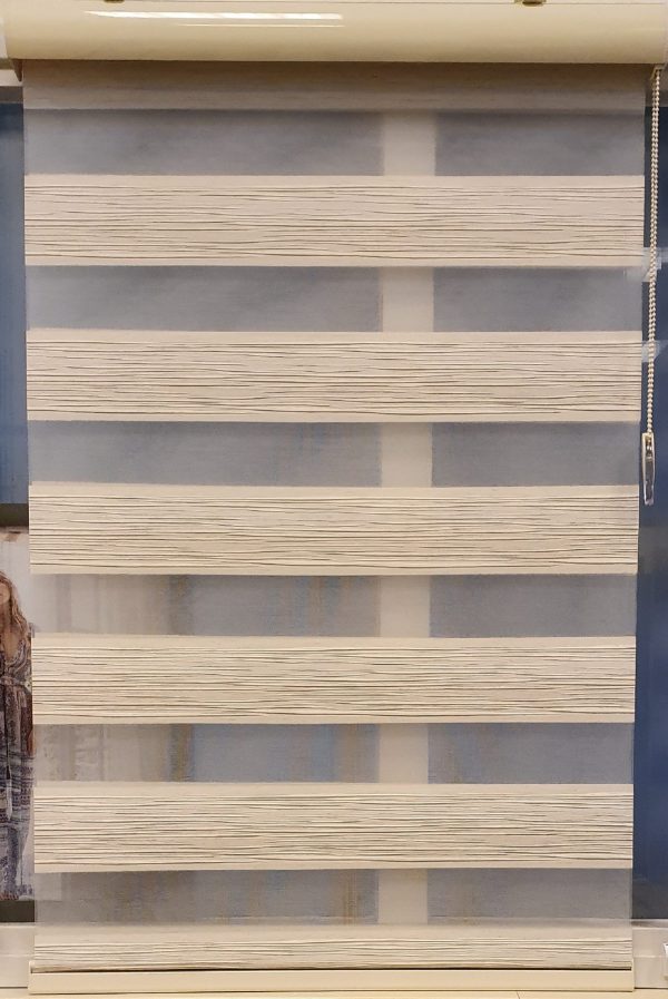 Duo Rolgordijn Met Dessin Lichtdoorlatend Creme